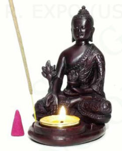 Buddha resin incense stick/cone/candle burner